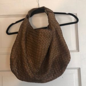 Bottega tan woven leather Authentic!